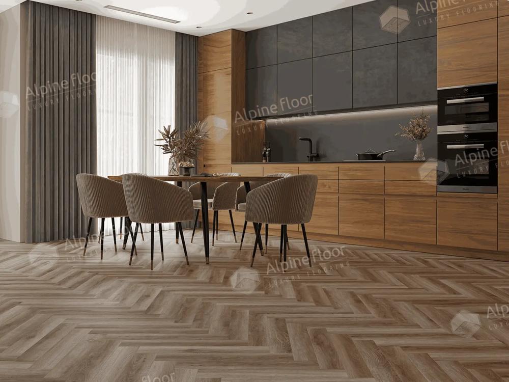 Ламинат Alpine Floor Herringbone 12 Pro LF106-14 Дуб Пикардия